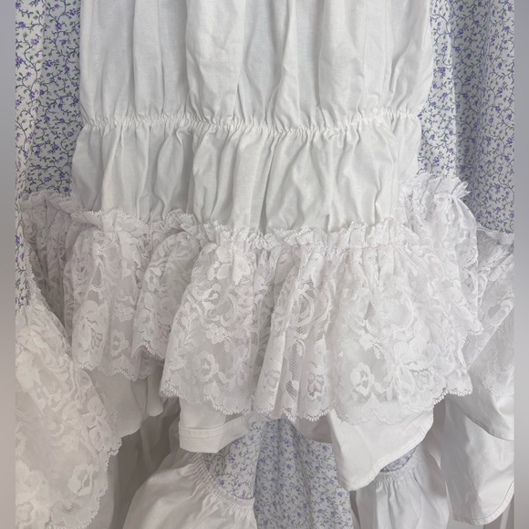Recollections Renaissance TradWife Cosplay Floral Ruffled Skirt 100% Cotton - Picture 7 of 11